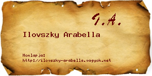 Ilovszky Arabella névjegykártya